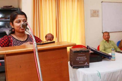  Arundathi Dileep, last year's first rank holder felicitates the winners in the JS Exam