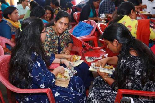  Students enjoying a sumptuous lunch